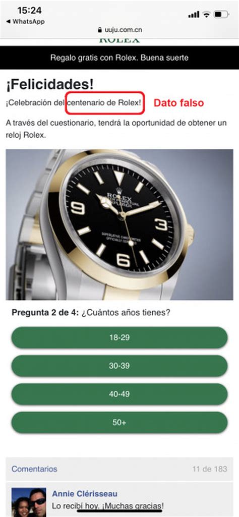 Rolex no regala relojes en WhatsApp: se trata de la 